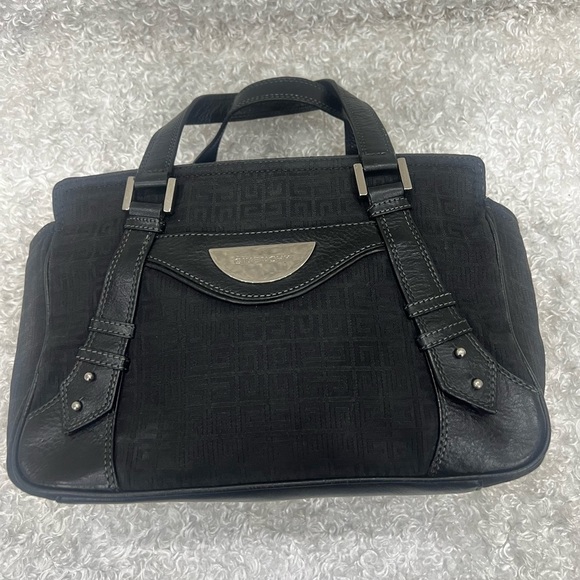 Givenchy Black Monogram Canvas and Leather Zip Satchel - Picture 8 of 15